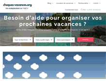 Tablet Screenshot of cheques-vacances.org